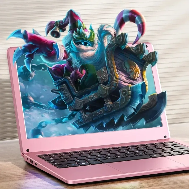Pink anime style thin and light laptop