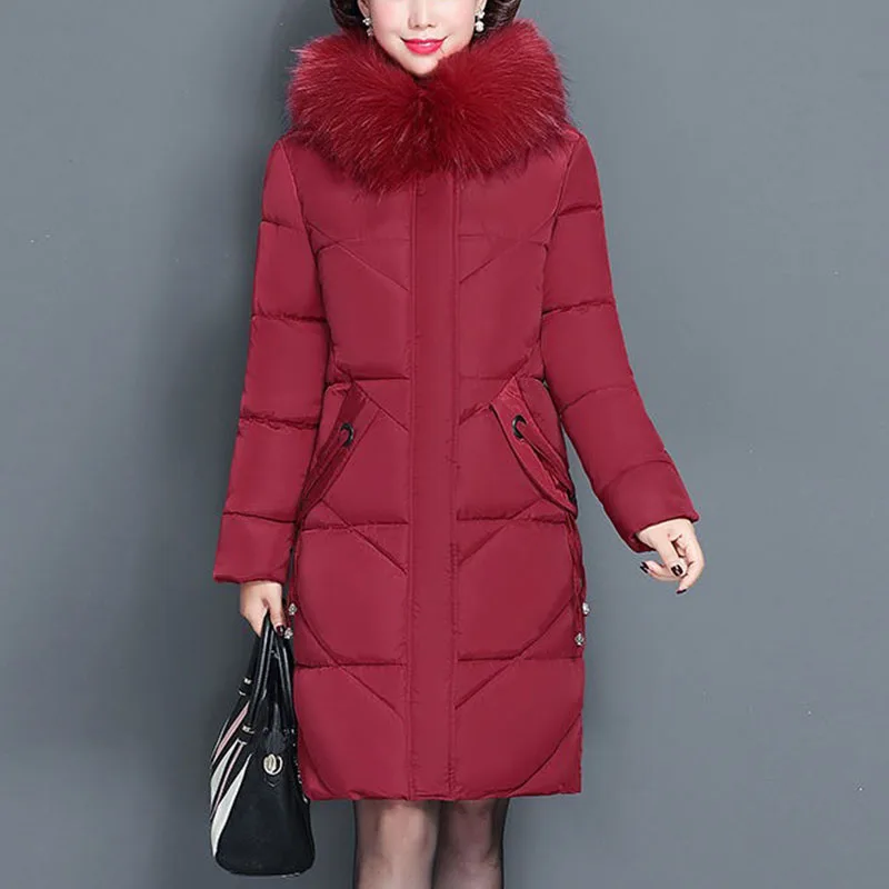 

Middle-aged and Elderly Cotton Jacket Women Mid-length New Down Cotton Jacket Middle-aged Cotton Jacket