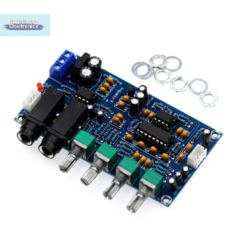 【1PC Karaoke Reverb Board PT2399 Dual AC12 Microphone Amplifier BoardV Digital Karaoke Reverberation Board】 view 3