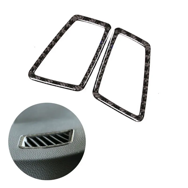 Carbon Fiber Car Air Condition Vent Side Outlet Cover Stickers For BMW 3 Series E90 E92 E93 2005 - 2007 2008 2009 2010 2011 2012