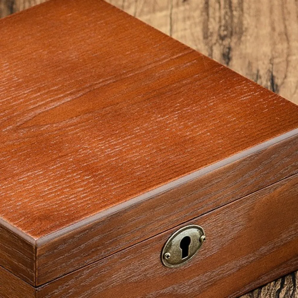 

Высококачественная 6-слотовая коробка для часов с замком, держатель для часов, деревянная витрина для часов, роскошный органайзер, коробка для хранения часов, ювелирный браслет