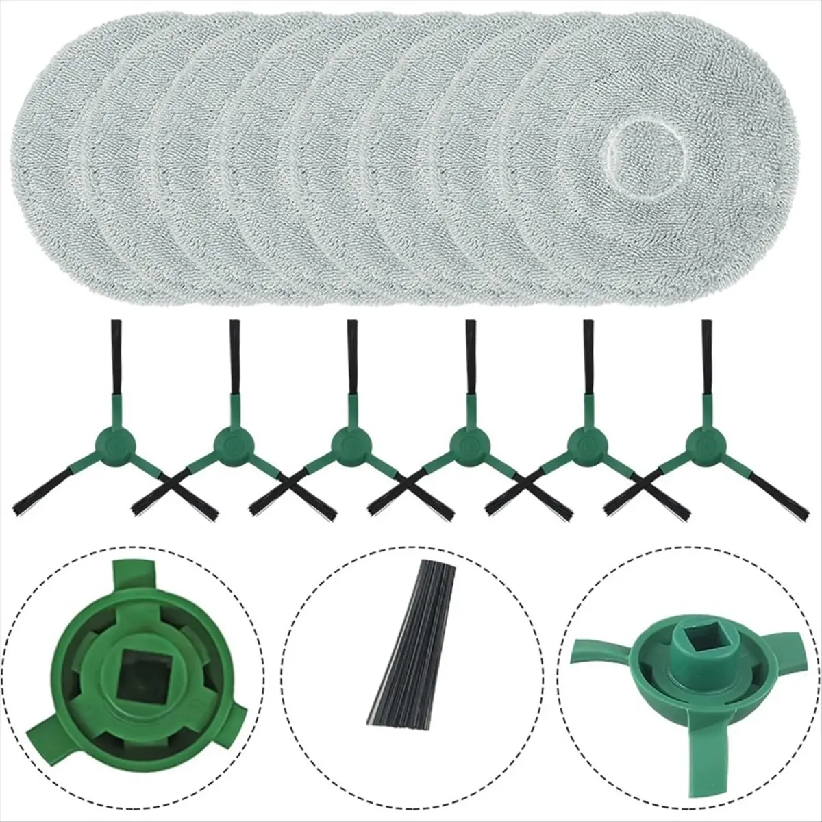 DT832 TO Side Brush Mop Cloth Kit for Plus 405 505 Combo Robotic Vacuum Cleaner Replacement Parts