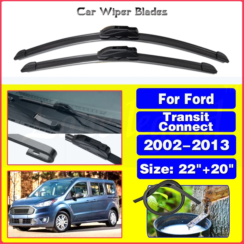 

Car Wiper Blades For Ford Transit Connect 2002-2013 Windshield Windscreen Front Window Blades 22"+20" Car Accessories