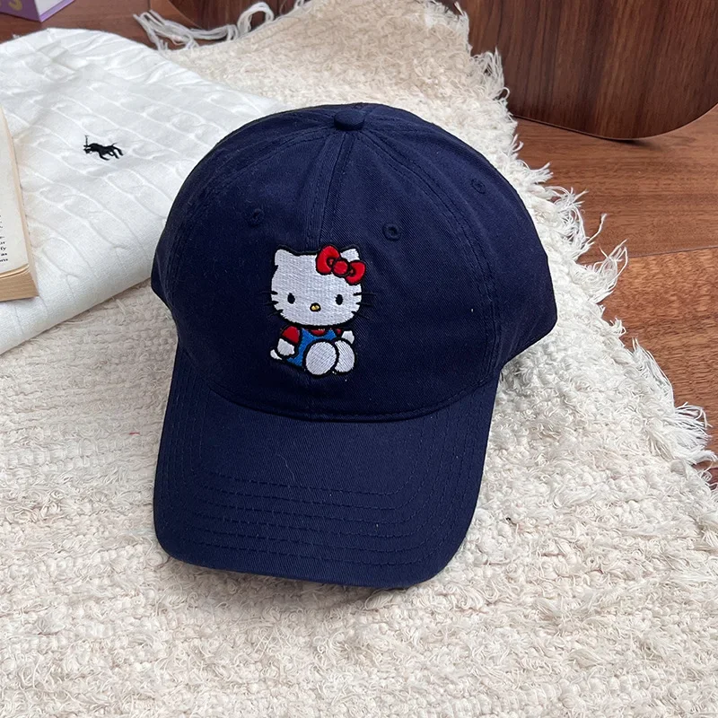 Casquettes de baseball de dessin animé Hello Kitty pour hommes et femmes, chapeaux en coton brodé, casquettes de couple Kawaii, style coréen, haute qualité