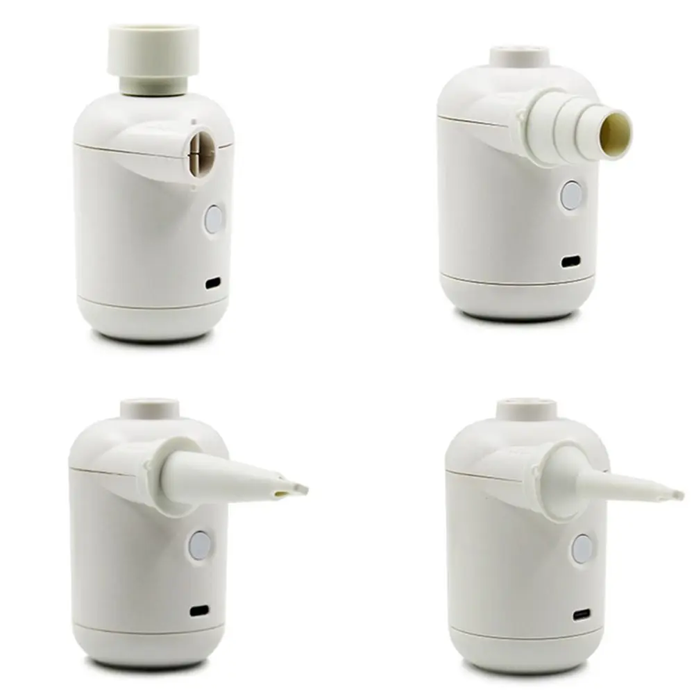 DC 5V Electric Air Pump USB Charging Quick-Fill Air Inflatable Pump Durable with 4 Connectors Mini Air Pump Inflatable Tent