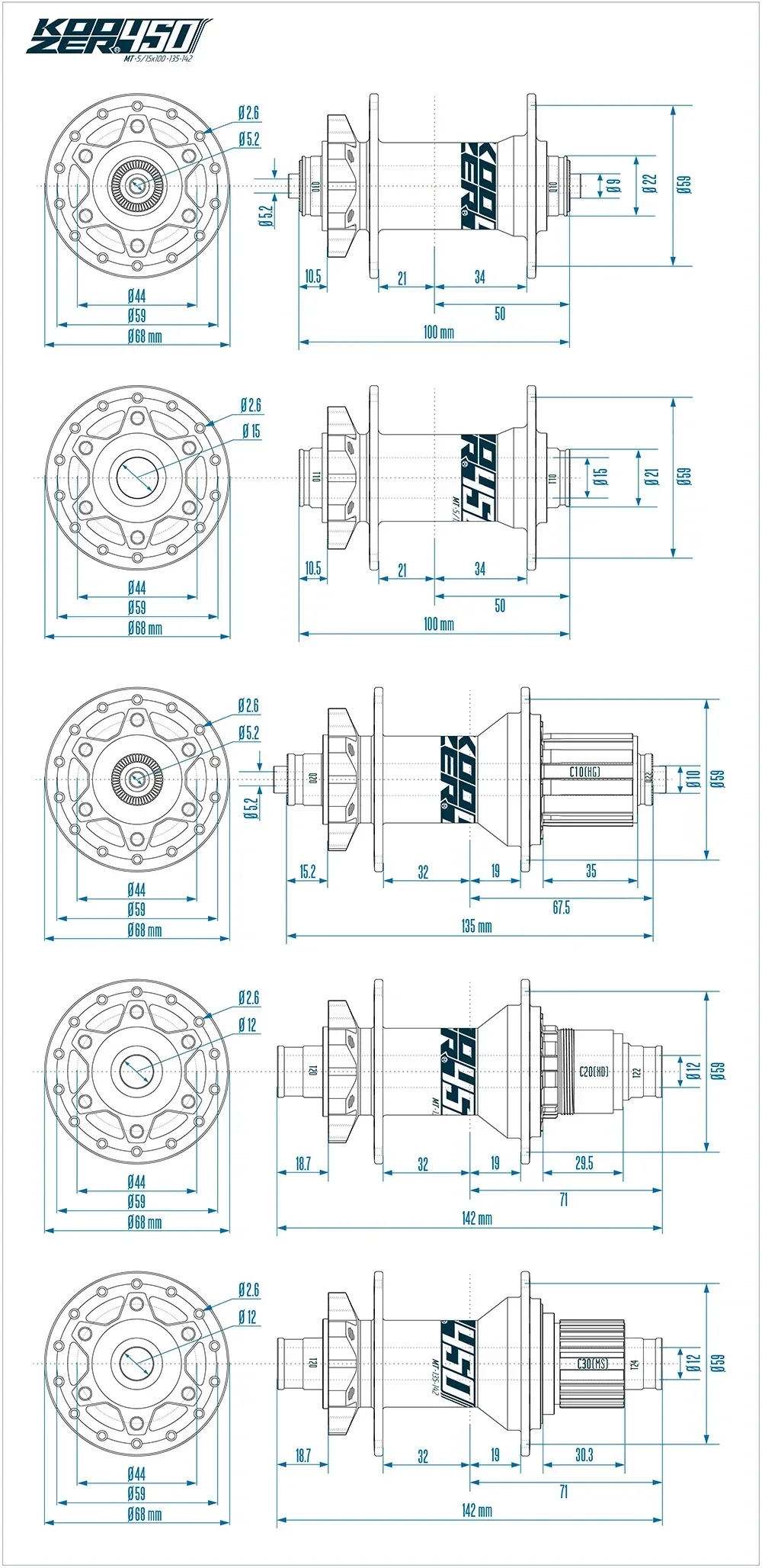 Koozer 450 Boost XD HG MS 11 12s 120HD 28 Löcher CR-MO Stahlachse 15x110 12x148 THRU Eagle Fahrradteile MTB Fahrradnaben – Detail 7