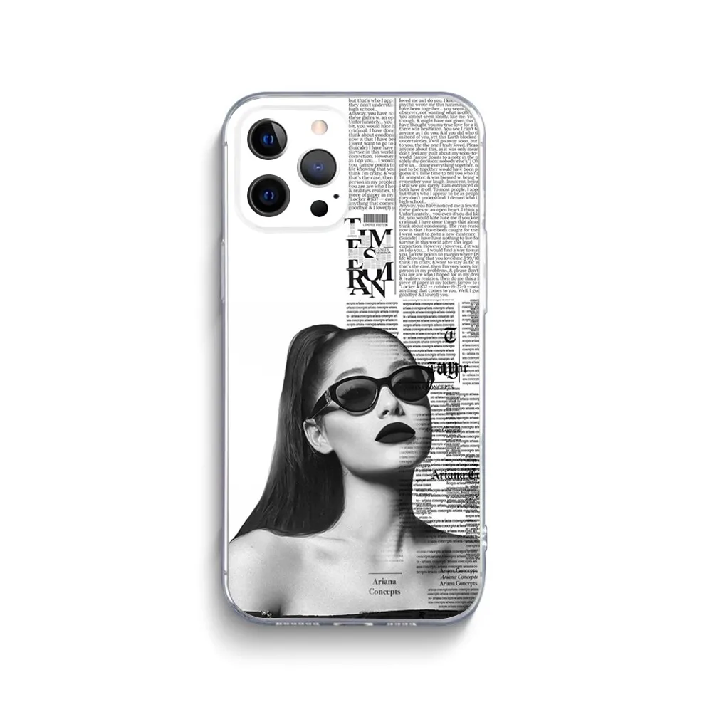 A-Ariana G-Grandes Phone Case For iPhone 15 14 13 12 11 Pro Max Xs Xr X 7 8 Plus 12 13 Mini Silicone Clear Cover