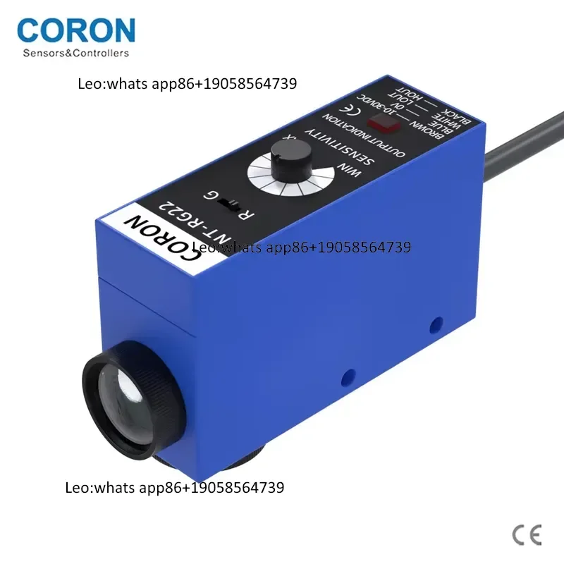 NT-GW22-P Coaxial Reflective Sensor Optical Photoelectric Switch White-green Light 102mm Color Mark PNP 10-30VDC