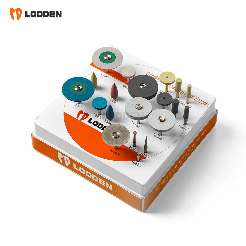 Picture 4: Lodden Dental Zirconia Lithium Disilicate Polishing Kit Dental dril Ceramic Diamond Material Tool Grinding Polisher Burs Set