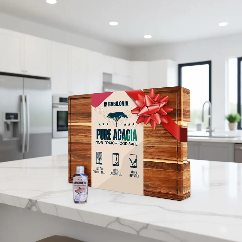 

Толстая разделочная доска из дерева акации 1,6 1,6, 15,7x10,2 дюйма, с ручками для кухонного использования, нарезка мяса и сыра