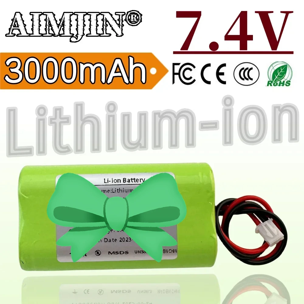 

2S1P 7.4V 3000mAh 18650 Lithium Battery Pack Rechargeable Batteries for LED Light Speaker Bateria AndProtection Board
