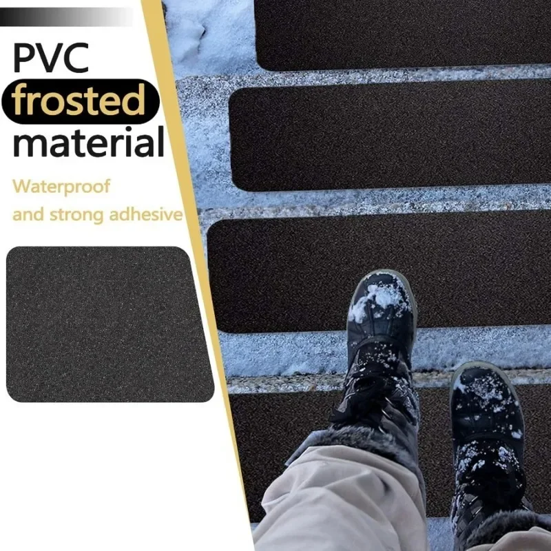 10pcs/set Anti-slip Tape, Frosted Stair Anti-slip Stickers, Wear-resistant Slope, Hotel Steps, Floor Tread Anti-slip Strips, High Adhesion, Floor Anti-slip Wear-resistant Sheet, Size 15cm*61cm, Stair Anti-slip Stickers