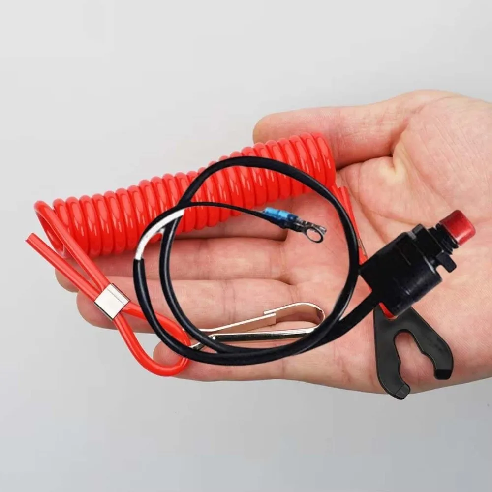 Stretchable Boat Kill Switch Lanyard Universal Controller Kill Switch Tether Cord Motor Shutdown Rope Safe