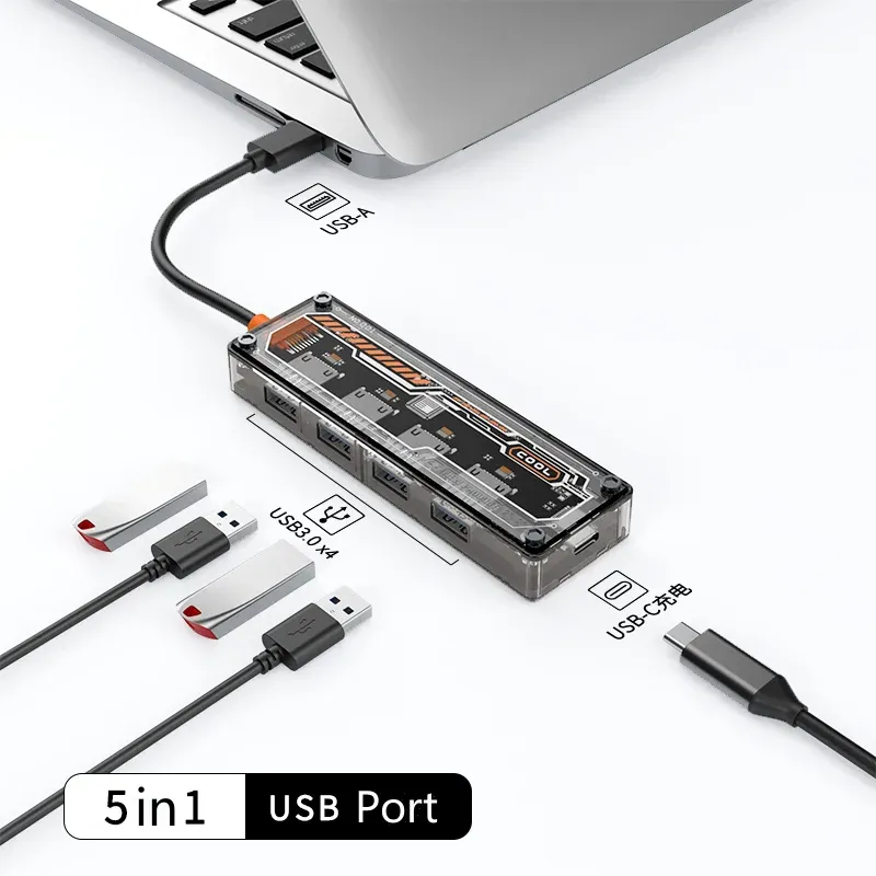  Basix 10 in 1 USB C HUB 4K30Hz Dock Station Type C to HDMI-Compatible RJ45 Ethernet PD100W for MacBook iPad Huawei Sumsang Phone 