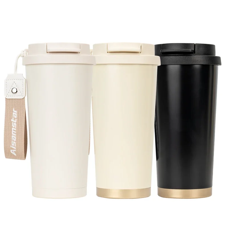 

Aisamstar 500ml Eco-friendly Double Walled Stainless Steel Travel Coffee Mug Vacuum Insulated Reusable Coffee Tumbler Cup