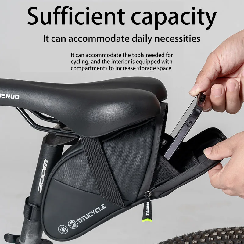 DTUCYCLE bicycle bag, saddle bag, mountain road bike seat cushion