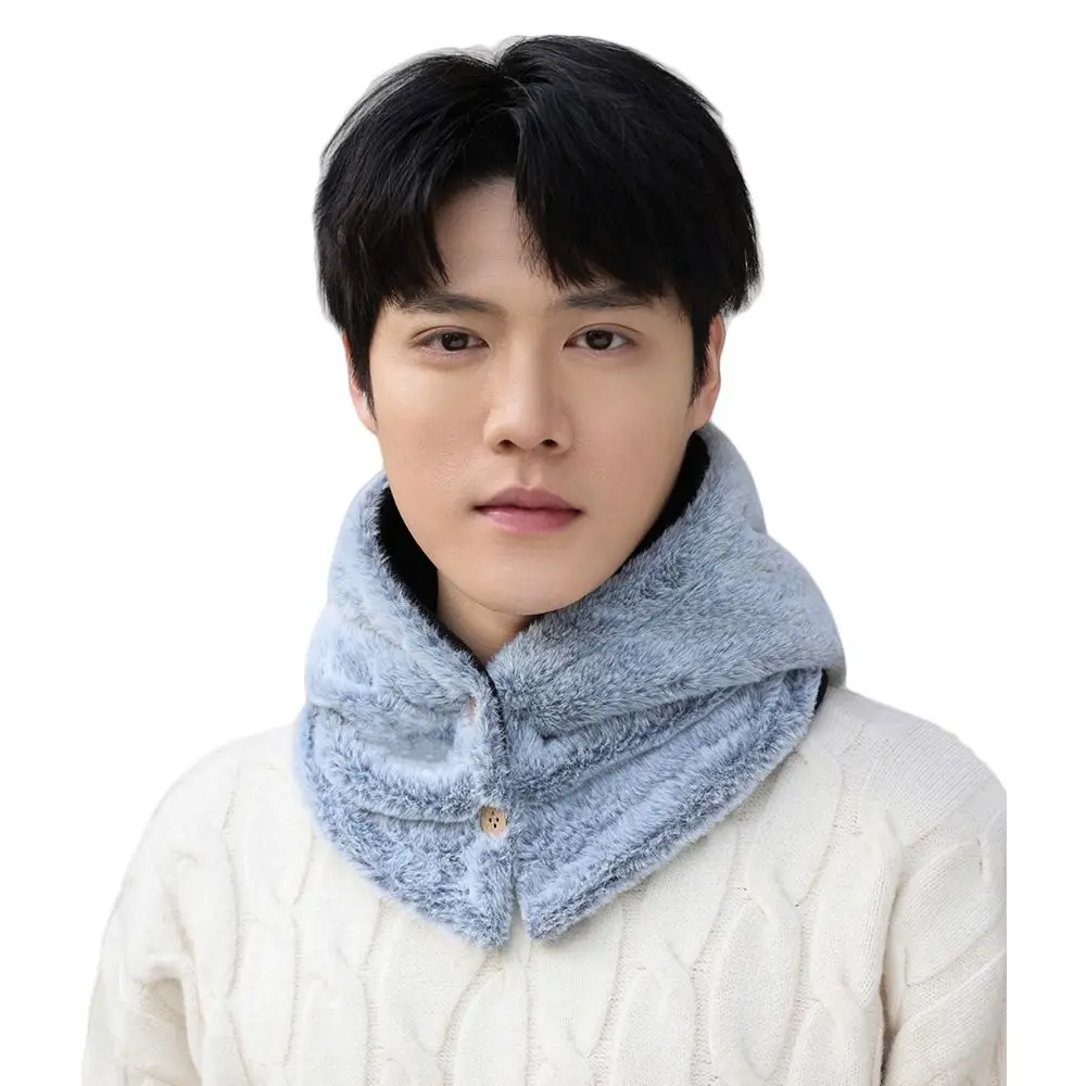 Fashion Winter Integrated Cap Scarf Ear Protection Warm Beanie Hat Scarf Casual Soft Scarf Set Hooded for Men Women