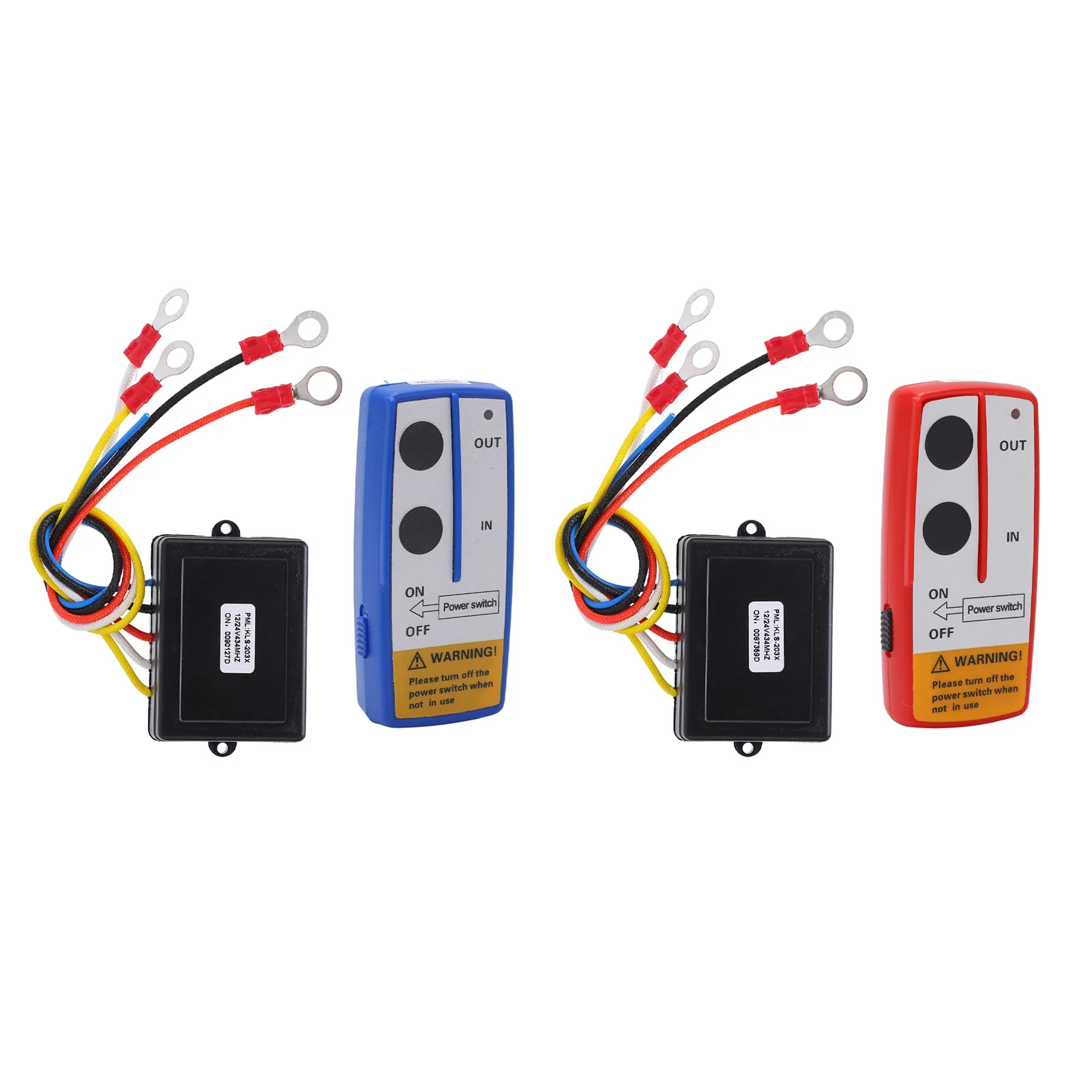 

434MHZ Universal Winch Wireless Remote Control Switch Kit with Receiver DC 12V 24V for Truck Jeep ATV SUV
