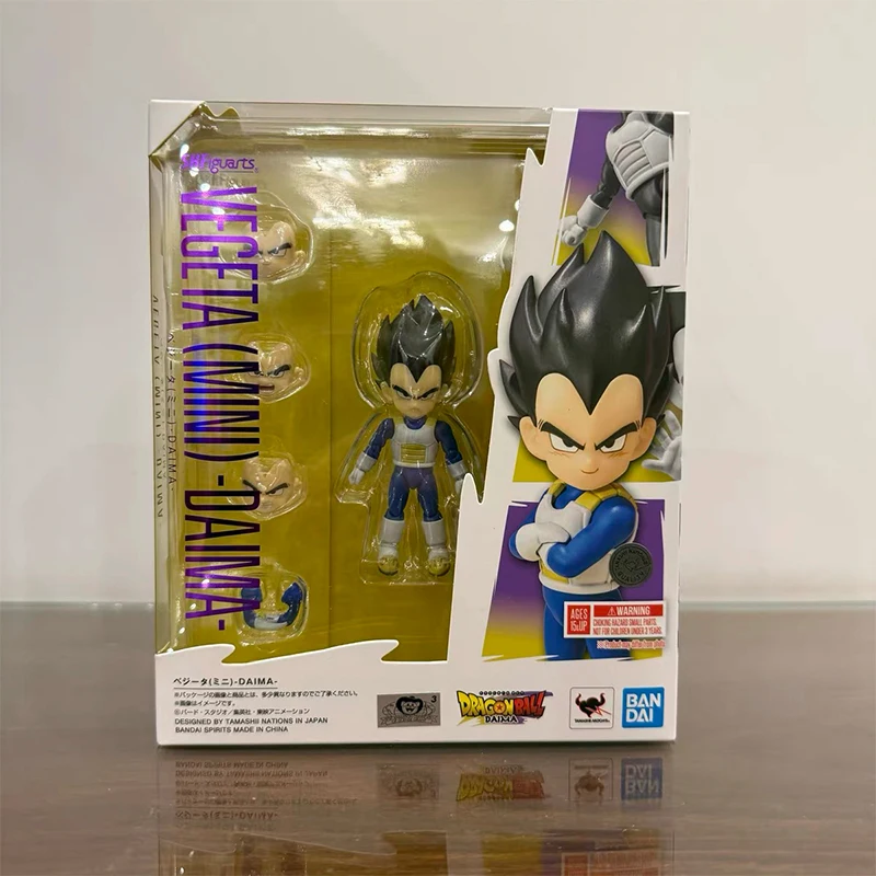 Bandai Genuine SHF Dragon Ball VEGETA (MINI) -DAIMA- Anime Action Figure Joints Movable Collectible Model Toys Gift Children Boy