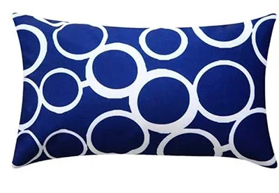 Navy embellished pillowcase outdoor cushion cover sofa bedroom, waist pillowcase 30X50cm cushion cover