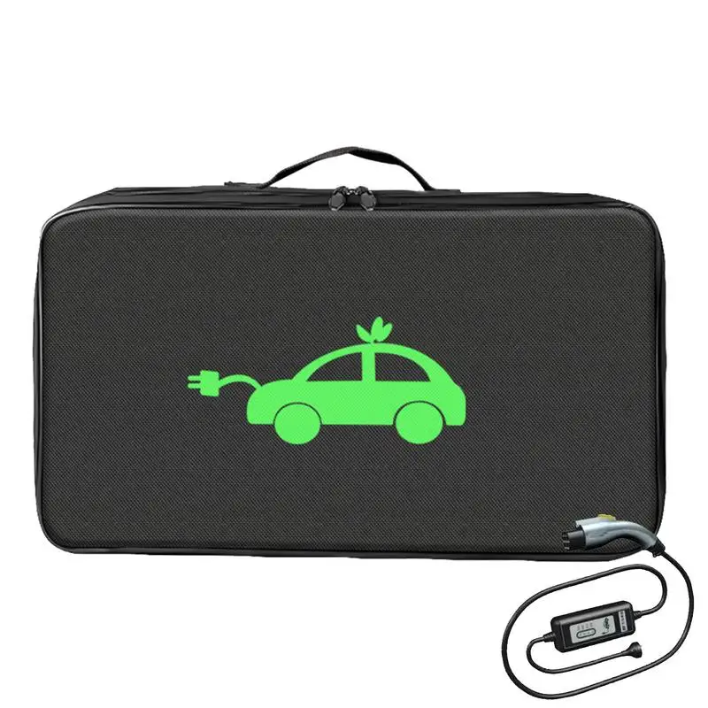 EV Car Charging Cable Storage Carry Bag For Electric Vehicle Charger Plugs Sockets Waterproof Fire Retardant Equipment Container