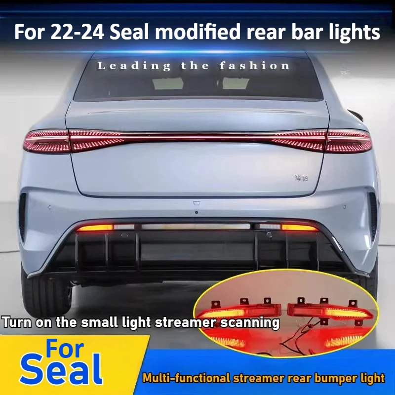 

Для BYD Seal 2022-2025 светодиодный фонарь заднего бампера, многофункциональный светильник для модификации заднего бампера, аксессуар с динамическими эффектами