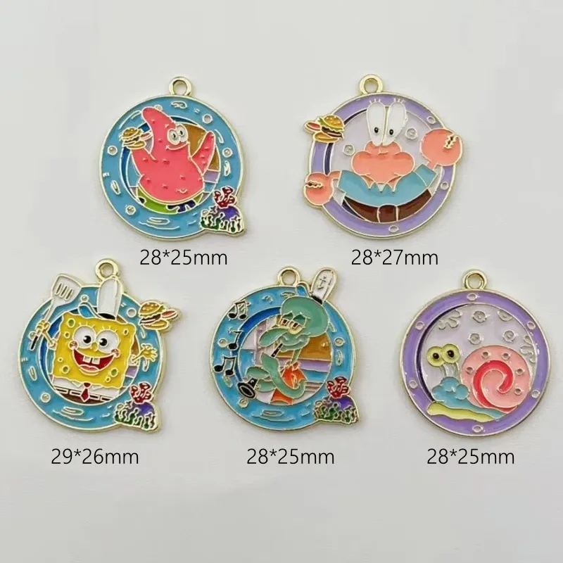 10pcs cartoon anime alloy oil drop pendant, DIY accessory keychain bag pendant view 6