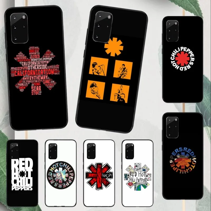 Red RHCP P-Peppers Phone Case for Samsung Note 9 10 20 Plus Pro Ultra J6 J5 J7 J8 Black Soft Cover Funda Shell