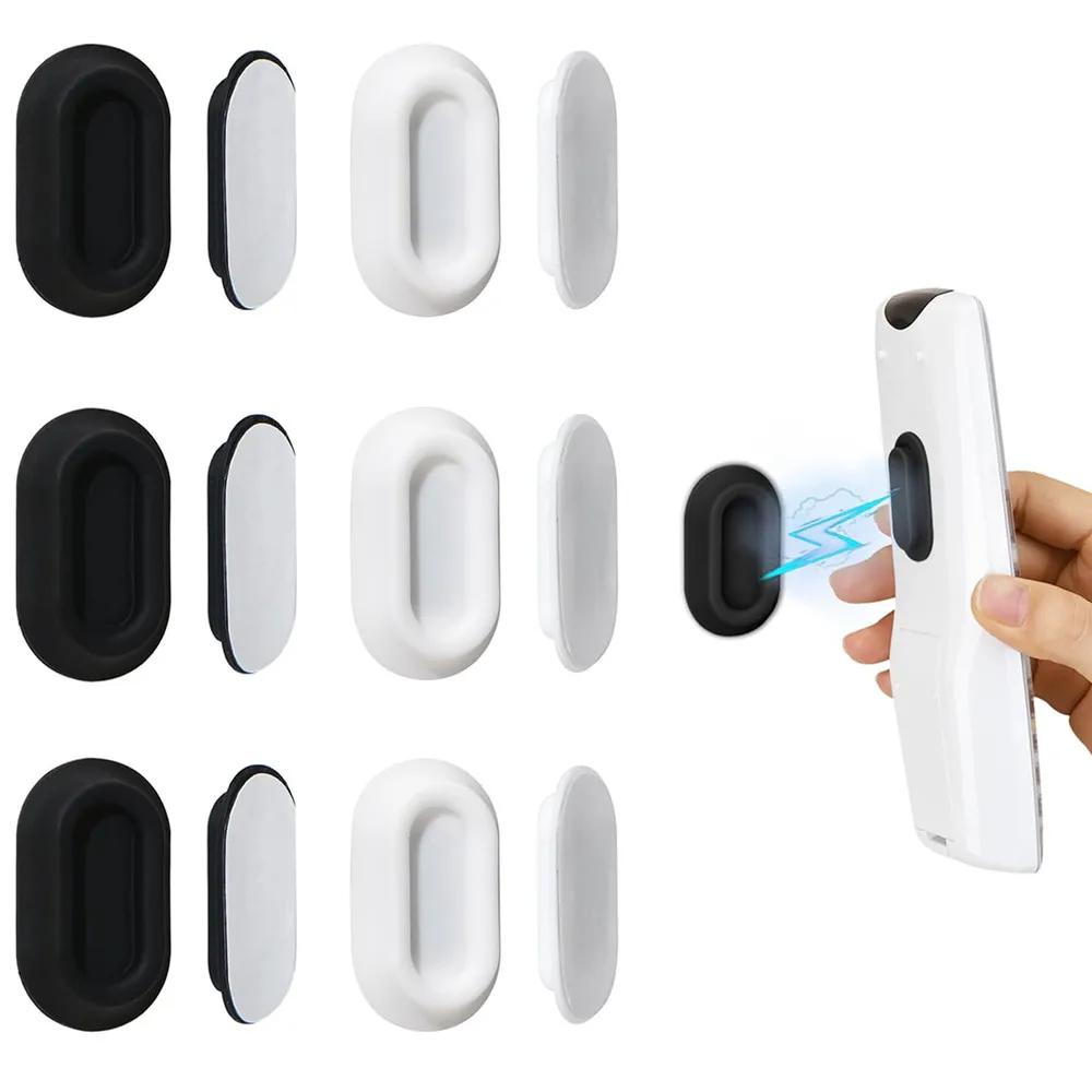 6-pack magnetische afstandsbedieningshouder, wandmontage, zachte siliconen afstandsbedieningscaddy met sterk zelfklevende afstandsbedieningshouder