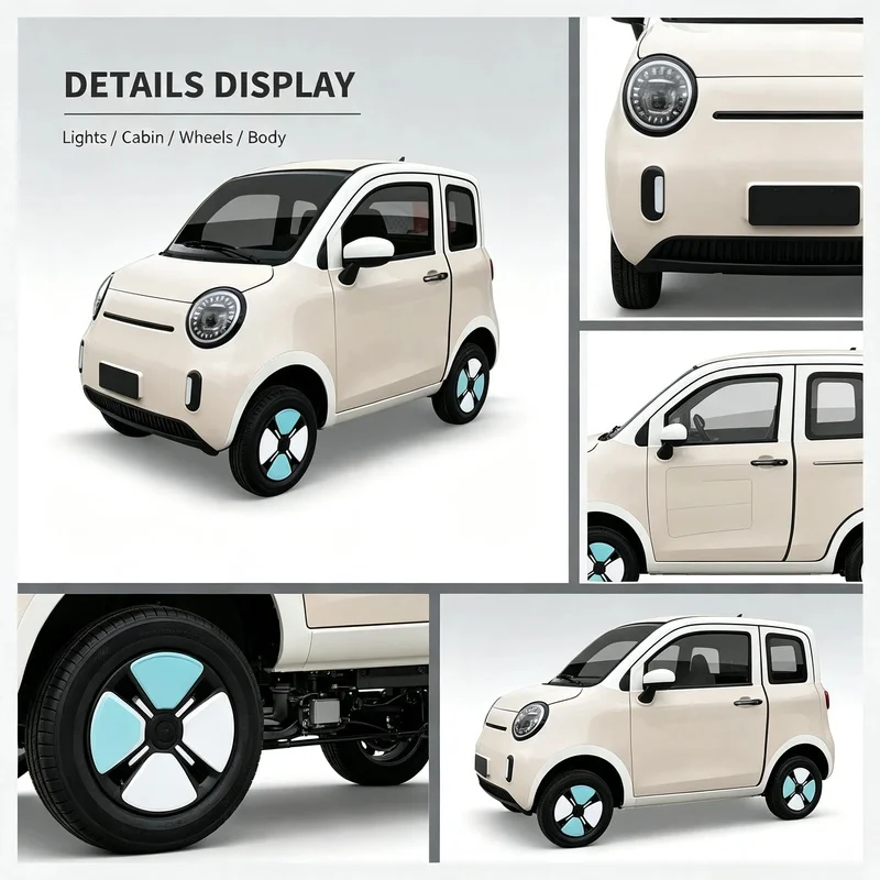New Type Household Four Wheel Vehicle Fully Enclosed Small Low Speed Vehicle Adult and Elderly