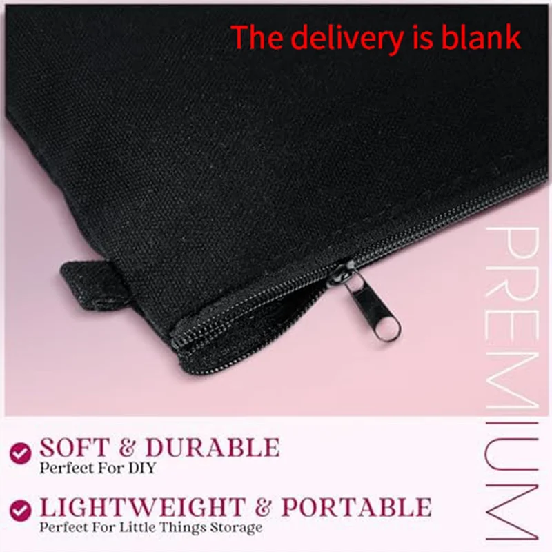 60 قطع مصعد قماش حقيبة مستحضرات التجميل فارغة DIY بها بنفسك نقل الحرارة حقيبة مستحضرات التجميل عدة مقلمة مصعد لرحلة المدرسة لتقوم بها بنفسك