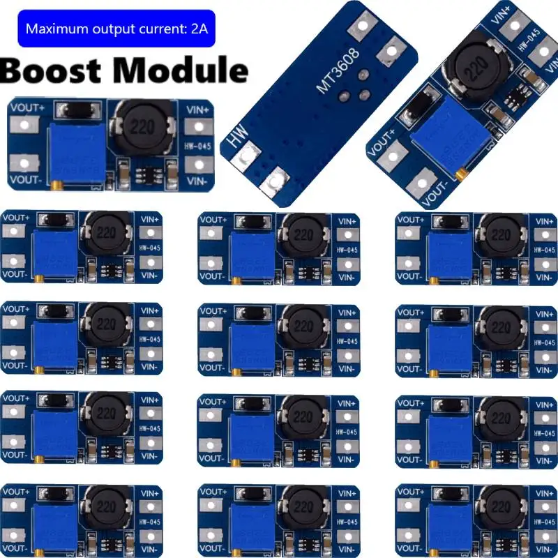 HW-045 2V-24V Adjustable Boost Step-up Power Module 2A Step Up Board Converter Booster Power Supply Module Circuit Board