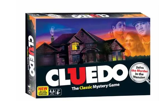 Cluedo-Juego de mesa para hombre y mujer, juego de mesa con detector de personas, en inglés, versión UK