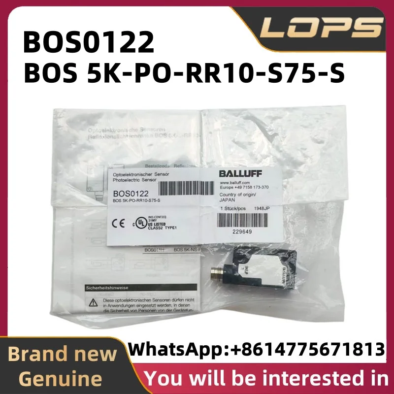 BOS0122 New Original BALLUFF Photoelectric switch sensor BOS 5K-PO-RR10-S75-S in stock, welcome to consult.