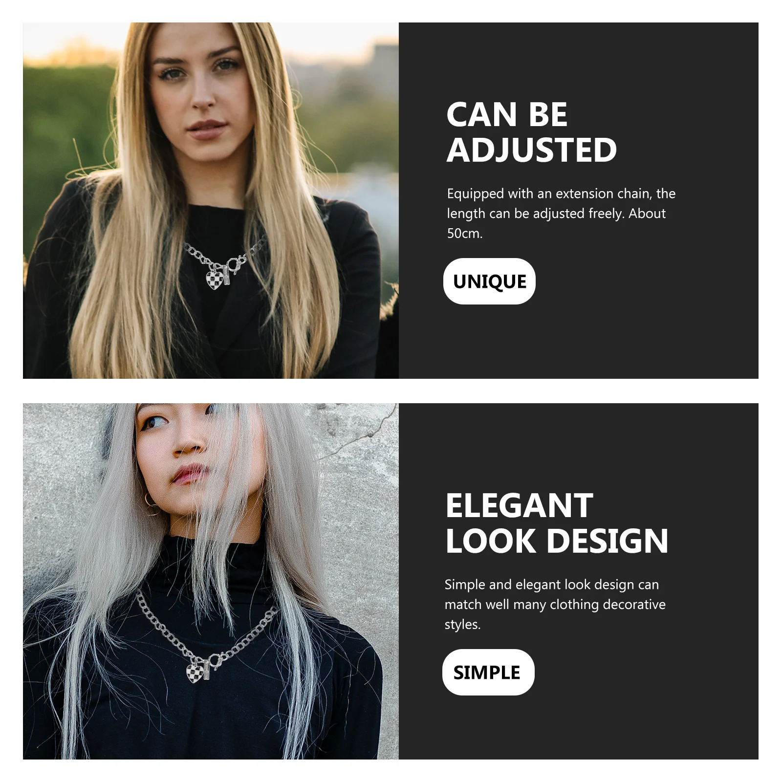 

Loving Heart Pendant Necklace Titanium Steel Clavicle Chain For Women Fashion Delicate Choker Valentine Gift Girls Sweater Chain