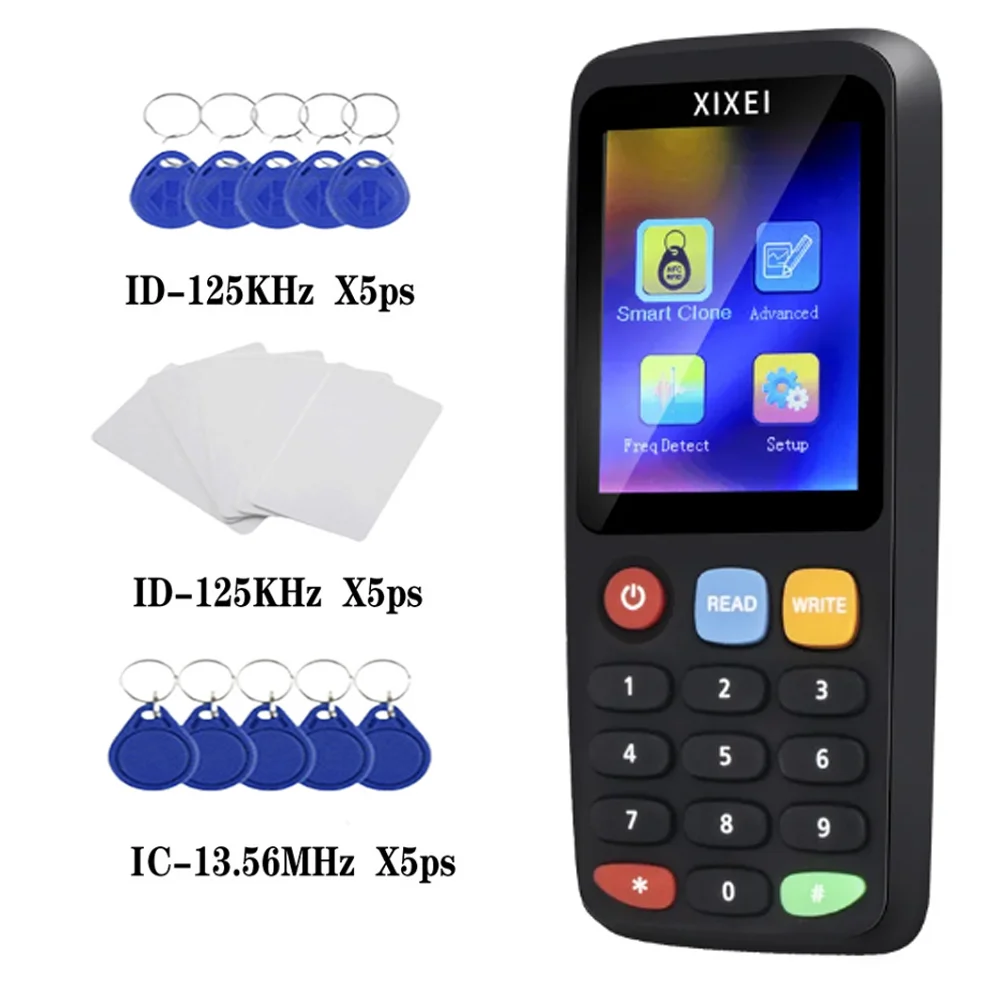 X7 Smart Chip Reader IC ID Clone Copier RFID Token Duplicator 125 Khz Tag Schrijver 13.56 Mhz NFC Badge Programmeur