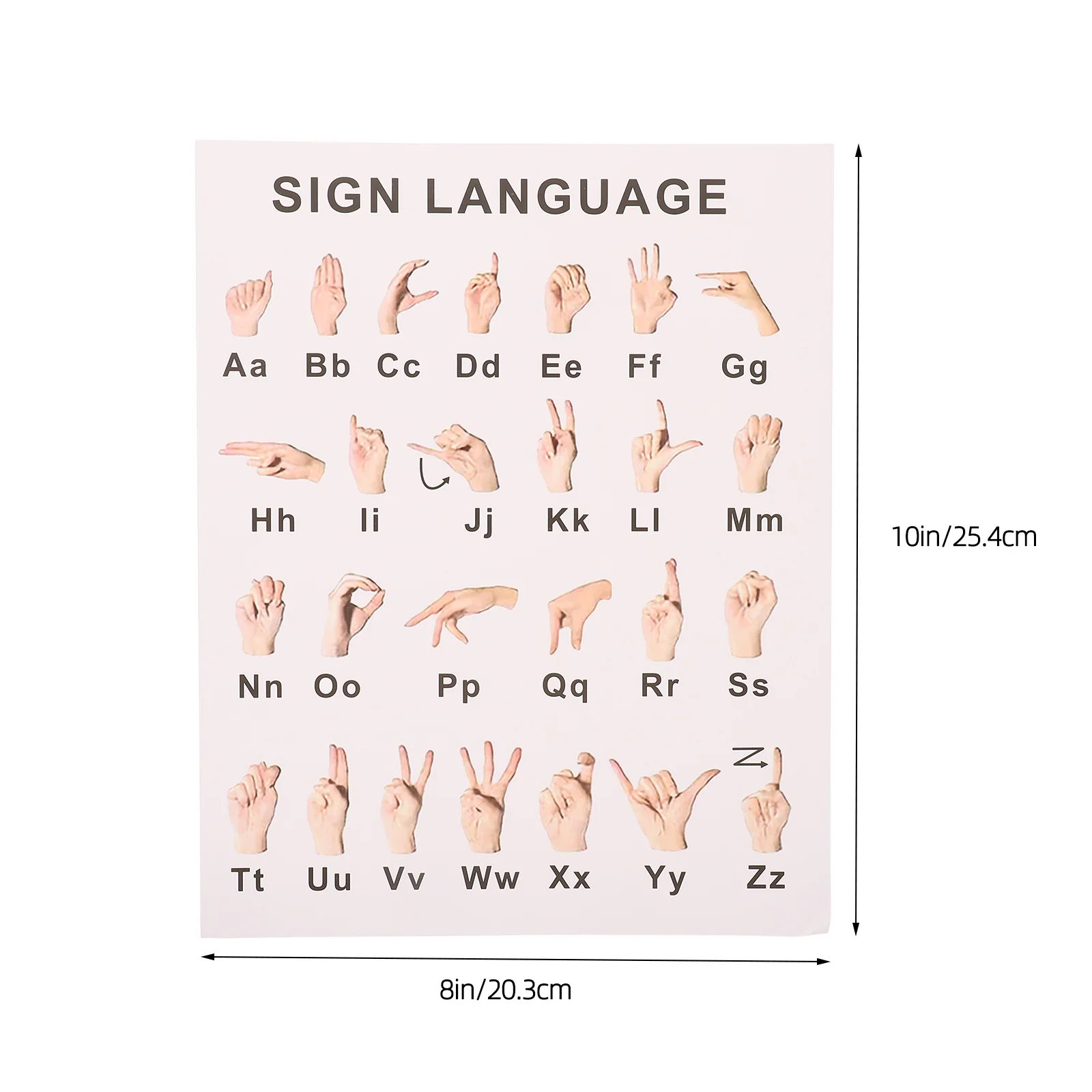 Gesture Language Learning Posters Hand Sign Alphabet Chart For Classroom Wall Decor Education Bulletin Board Display