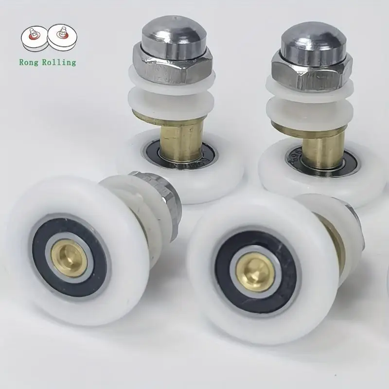 10pcs Eccentric Shower Door Rollers Diameter 23Mm,25Mm,27Mm with Eccentric Copper Rod Sliding Door Copper Wheels.