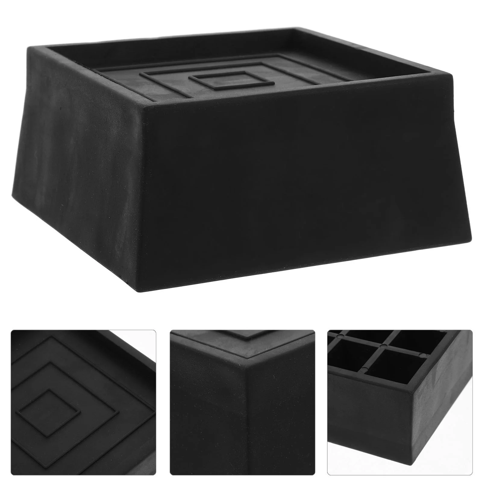 Tapete de chão preto para móveis, acessório para levantar pés, mesa de chá, aumento de cama tpu, bloco de acolchoamento, acessórios, almofada