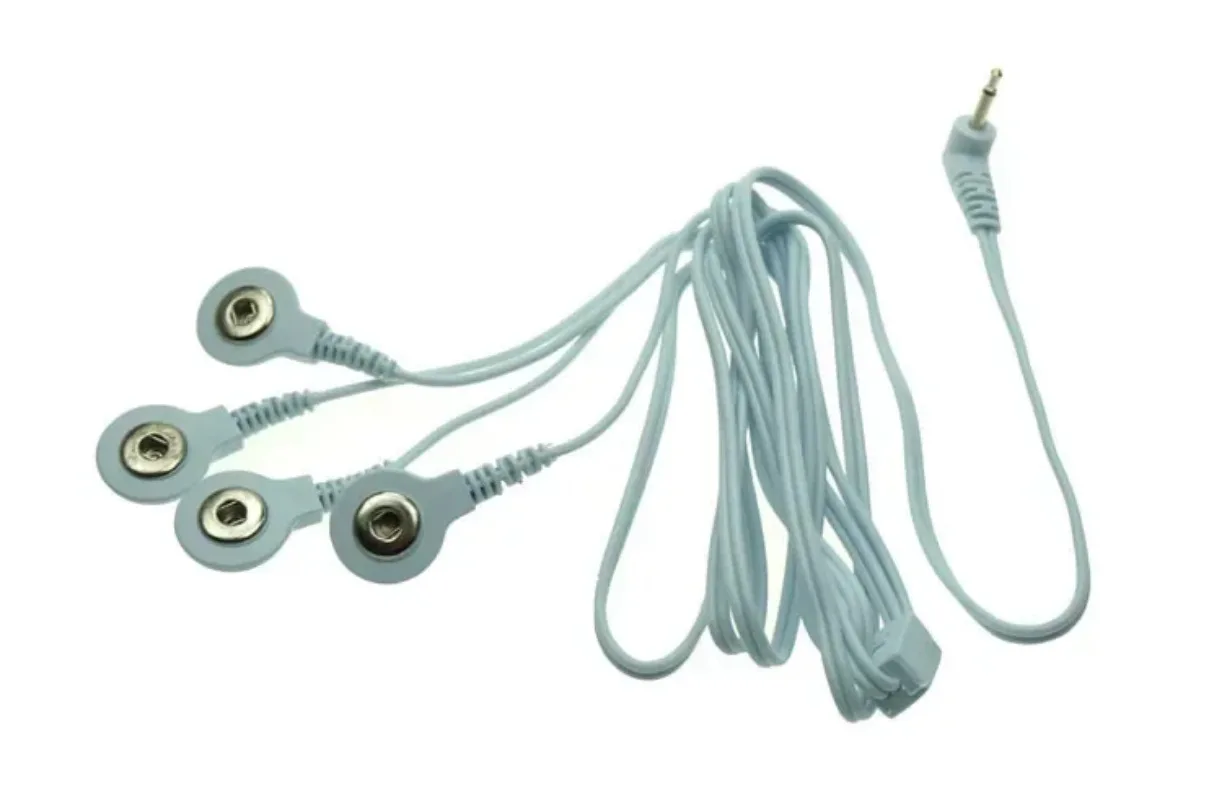 Accessories Wires Massage Pads Exotic Accessories Electro Shock Sex Toy 4 Head Button Cable For Electro Stimulation Penis Ring