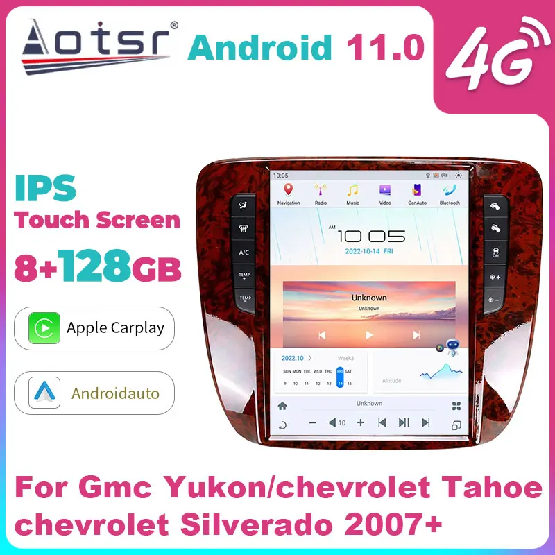 For Gmc Yukon/chevrolet Tahoe/chevrolet Silverado 2007+ Android Car Radio 2Din Autoradio Stereo Multimedia Video Player GPS Navi