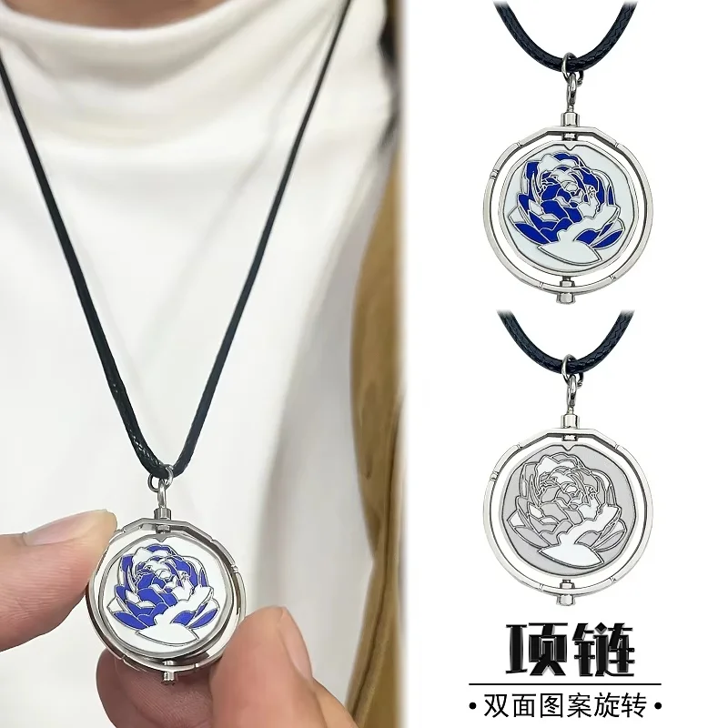 League Of Legends Arcane Season 2 สไตล์เดียวกัน Jinx Ekko ภาพหัวหมุน Blue Rose จี้สร้อยคอคนรักของขวัญเพื่อน