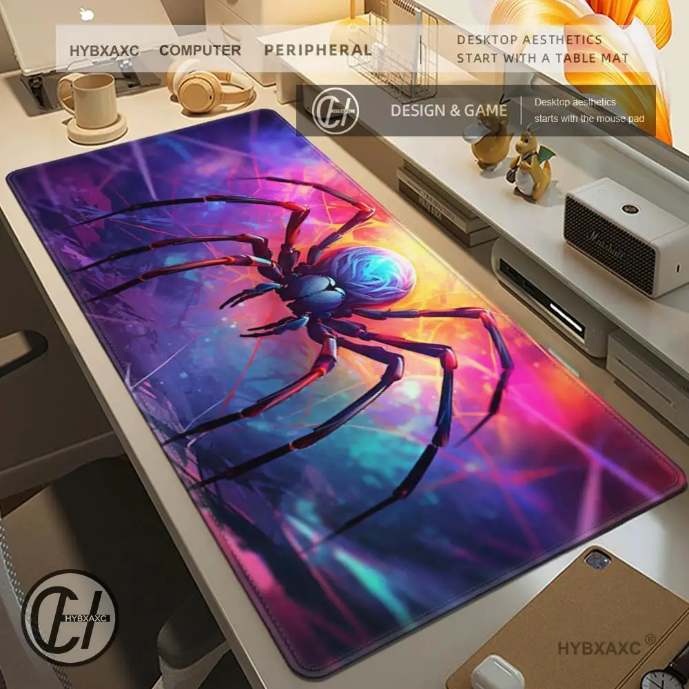 spider Mouse Pad Cute HD Desk Pad Extended Gaming Keyboard Mats Large 90x40cm XXL Gamer Mousepad