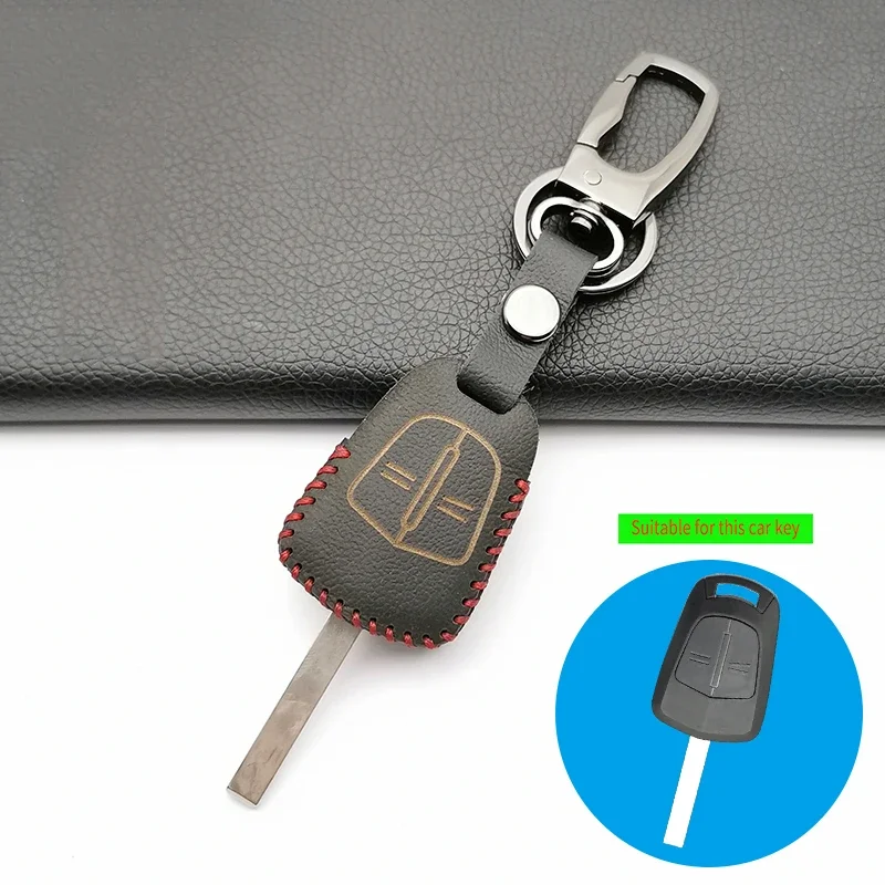 leather car key case For Vauxhall / Opel Corsa D Meriva Signum Vectra Zafira ASTRA H  Agila Holder Remote Shell Cover Key Fob