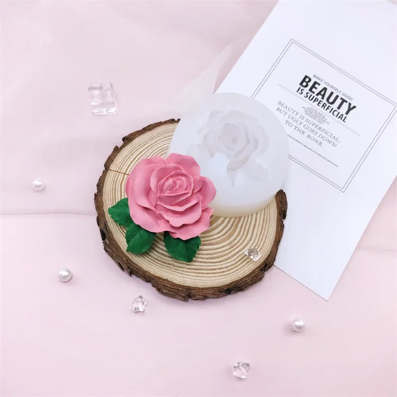 Rose Shaped Silicone Mold Kitchen DIY Dessert Chocolate Mold Fondant Cake Baking Tool Long Strip Lace Decoration Mold