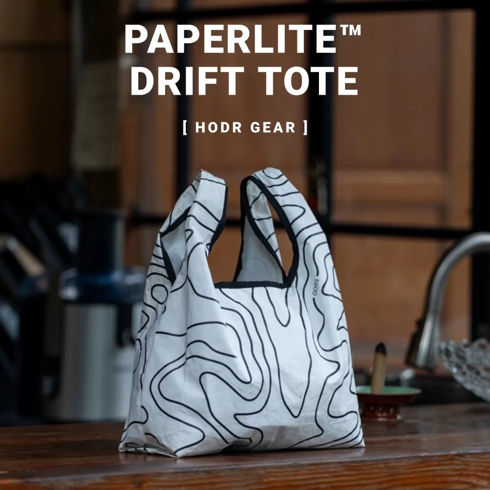 

[HODR GEAR] PAPERLITE™ DRIFTTOTE Ultralight 63g Packable Tote Bag Water-Resistant Tyvek® 8–10L Folds Compact for Everyday Carry