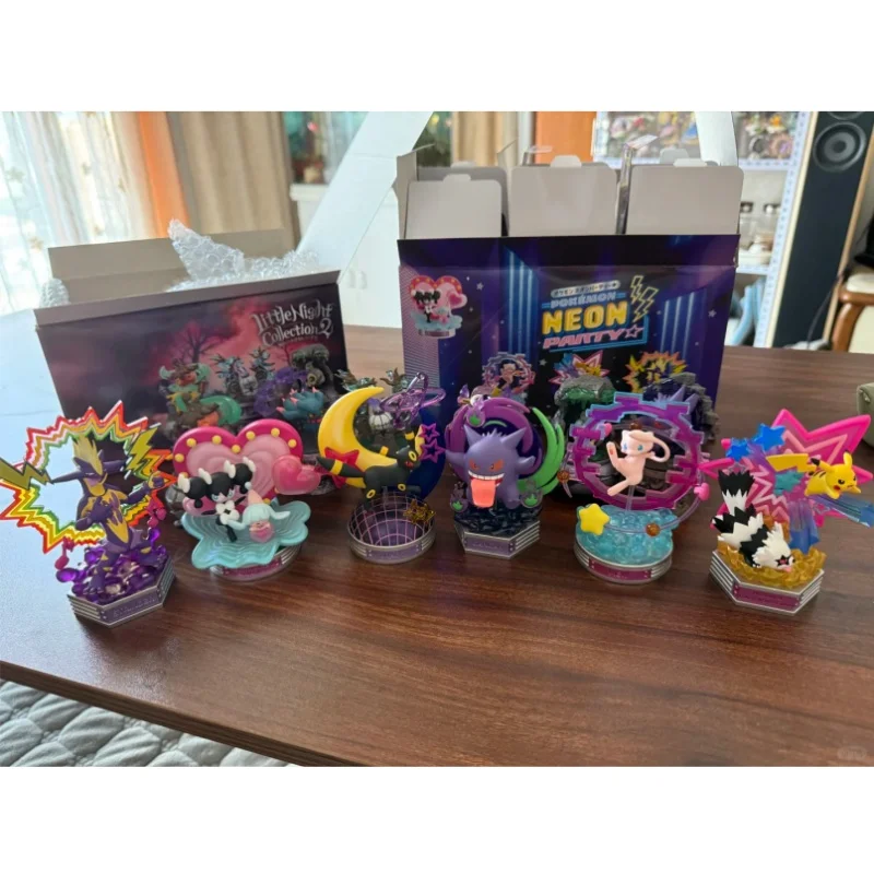 

Re-Ment Pokémon Neon Party Collection Фигурки-Pikachu Galar Jiguzaguma Mew Bracky Gangar Gothimiru и Mibrim Игрушка в подарок