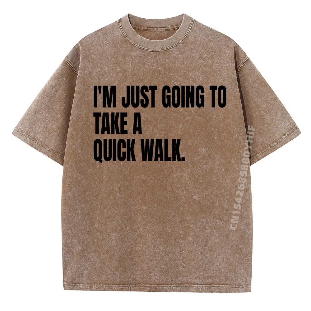 

Family Adult T-shirts Men I Im Just Going To Graphic Tees Mens Casual Washed Tees Loose Printed Clothes