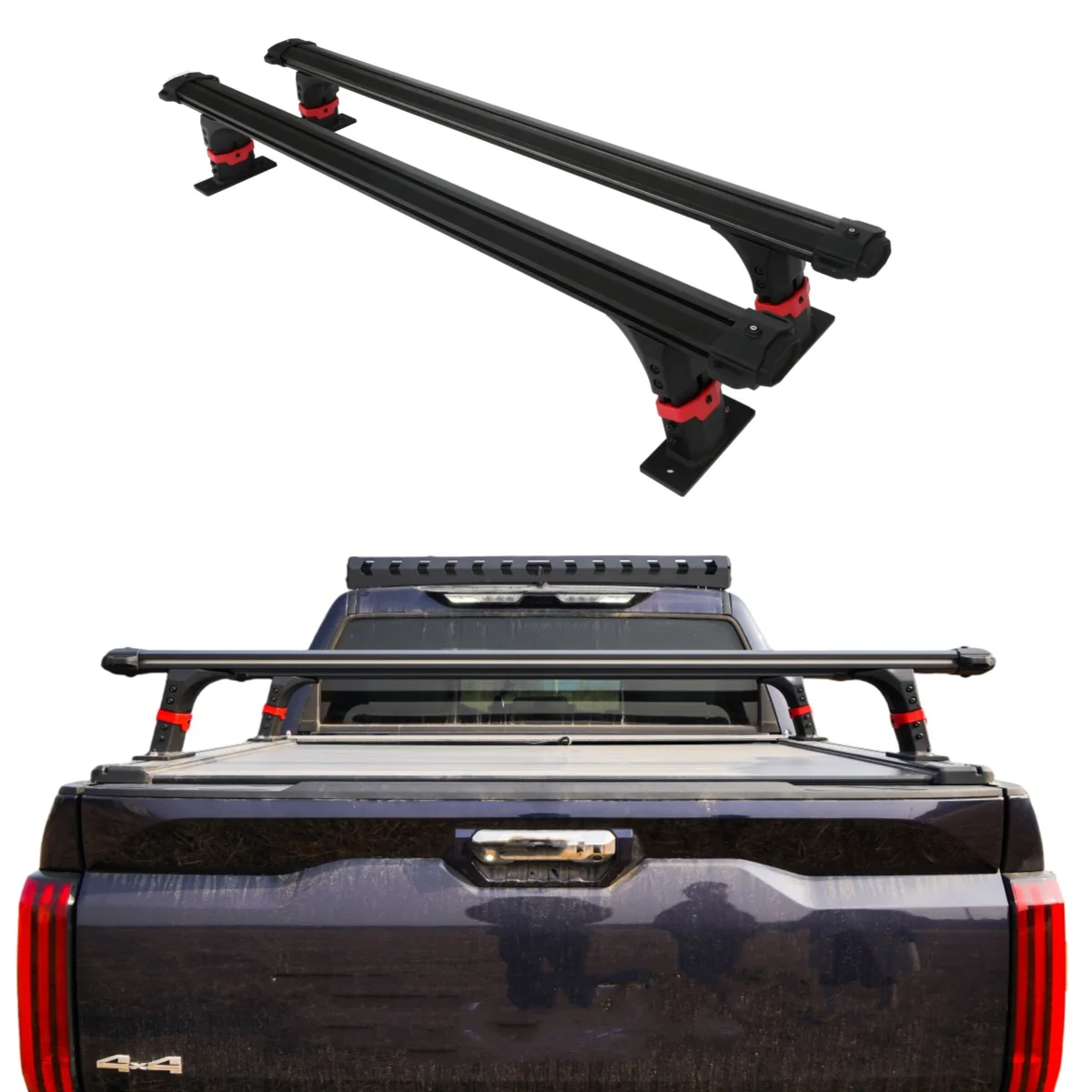 Car Roof Rack Universal Heavy Loading Cross Bars Exterior Accessories Adjustable Multi-Function Roll Bar Rack for Pickup Truck