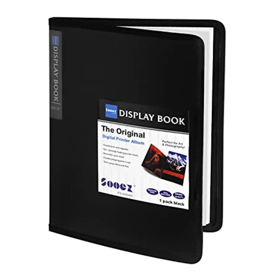 

30-Pocket Binder with Plastic Sleeves 8.5x11,Heavy Duty Art Portfolio Folder with Clear Sheet Protectors, Display 60 Pages, Pre